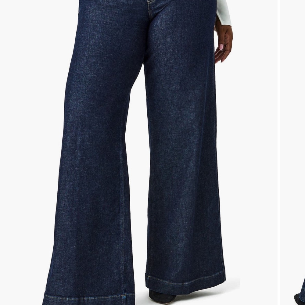 SPANX Wide Leg Pull On Jeans - Raw Indigo